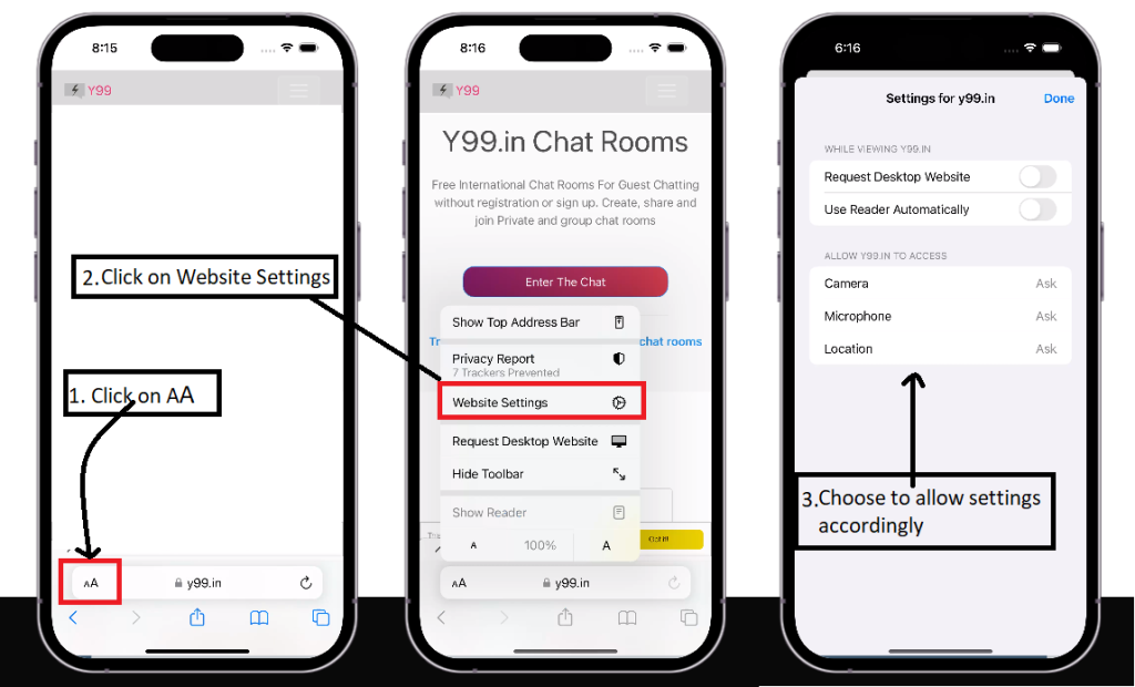 image to explain process of fixing calls on ios