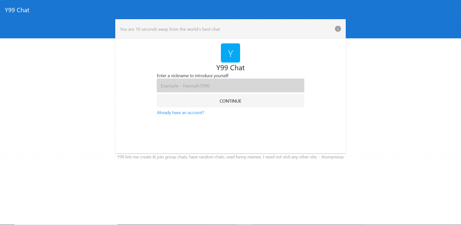 Create your own chat room in 4 steps in 1 min -Y99 - Y99