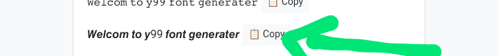 Image showing how to copy text after generating fancy font